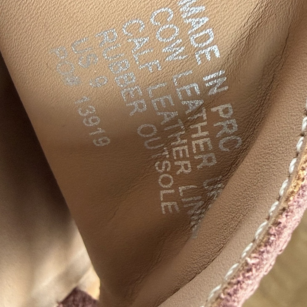 Women's Quince 100% Leather Huarache Flat In Color Brandy Size 9 - Picture 7 of 7